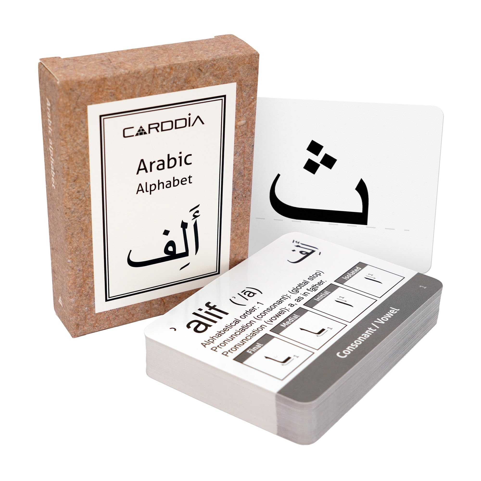 CARDDIA Arabic Alphabet Flashcards Includes Consonants Vowels Diacritics And Numbers Amazon de Toys