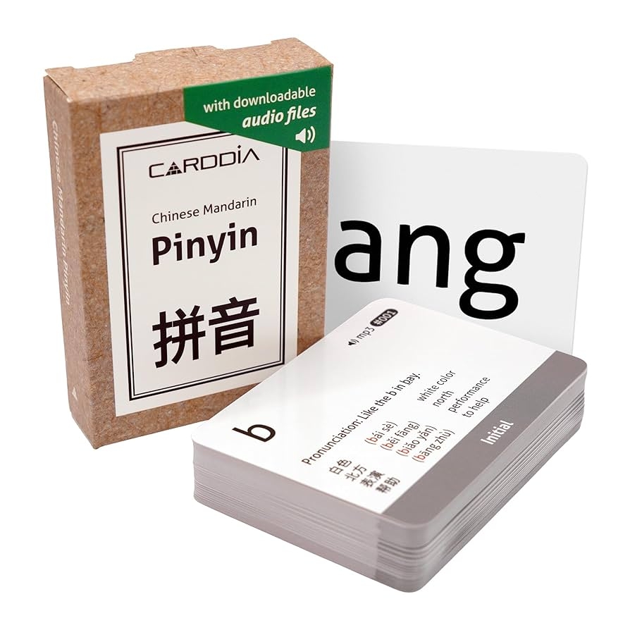 CARDDIA Chinese Mandarin Pinyin Flashcards With Audio MP3 Comprehensive Learning Set For Beginners And Enthusiasts Durable Portable Amazon de Stationery Office Supplies