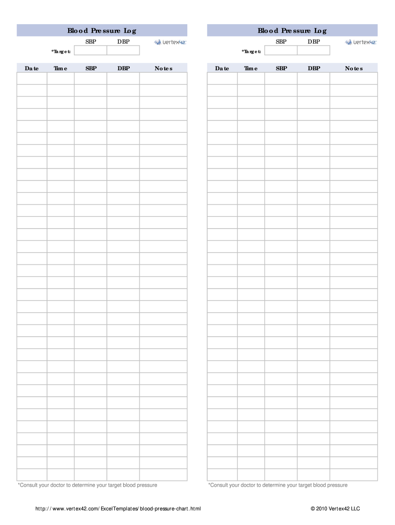 Cdc Blood Pressure Log Fill Out Sign Online DocHub