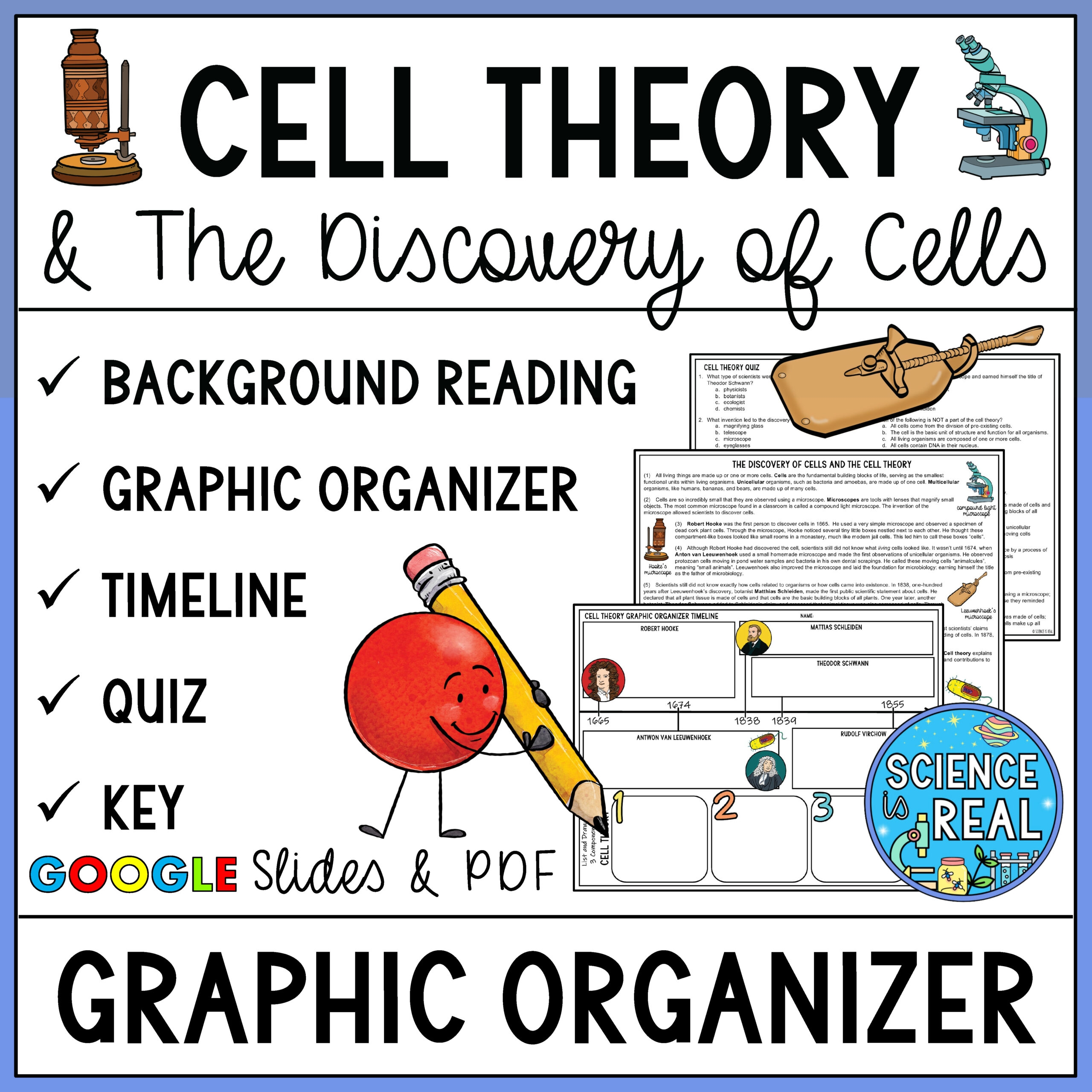 Cell Theory Graphic Organizer With Reading Comprehension And Quiz Classful Cell Theory Graphic Organizer With Reading Comprehension And Quiz Classful