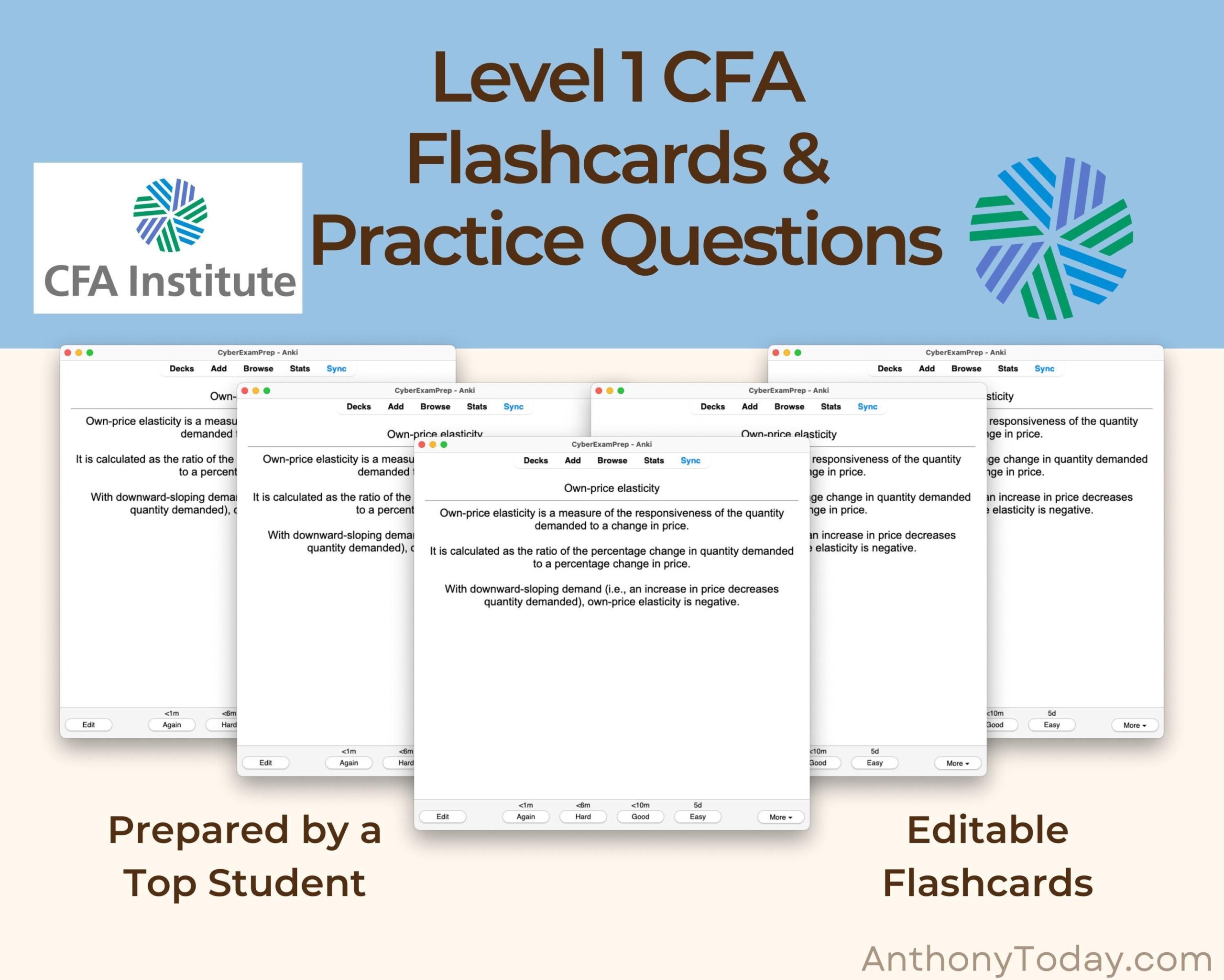 CFA Level 1 Anki Lernkarten Umfassende Pr fungsvorbereitung digitaler Download Etsy de