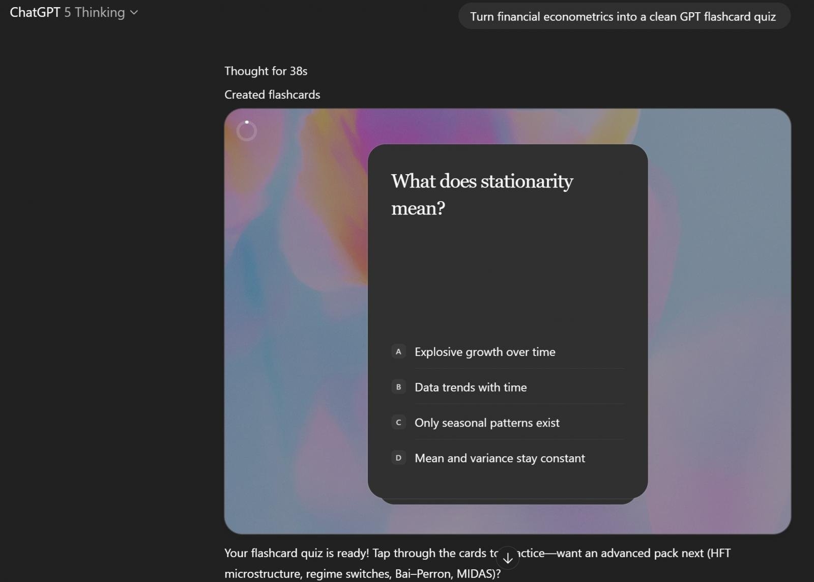 ChatGPT Can Now Create Flashcards Quiz On Any Topic