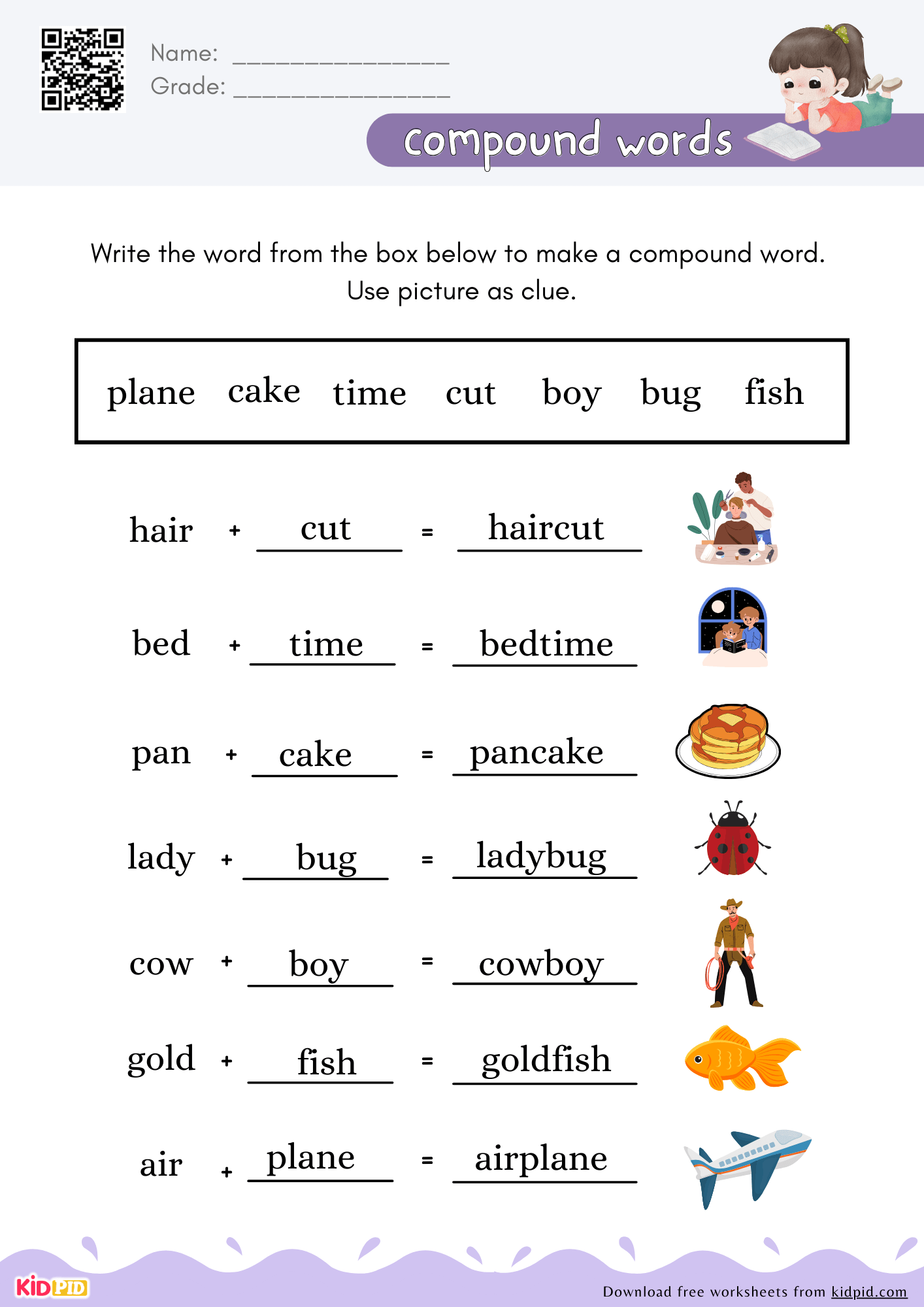 Choose The Correct Word To Form Compound Word Worksheet For Grade 2 Kidpid