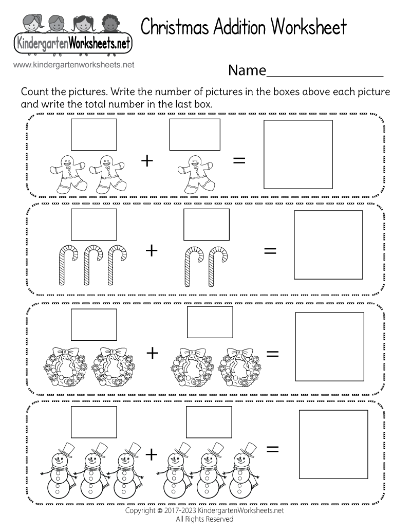 worksheets for kindergarten math