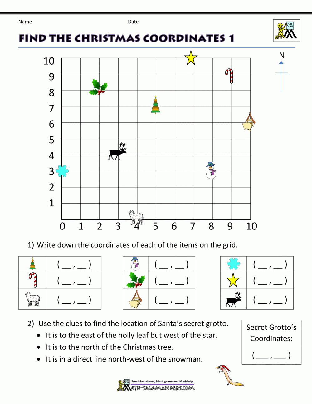 xmas maths worksheets
