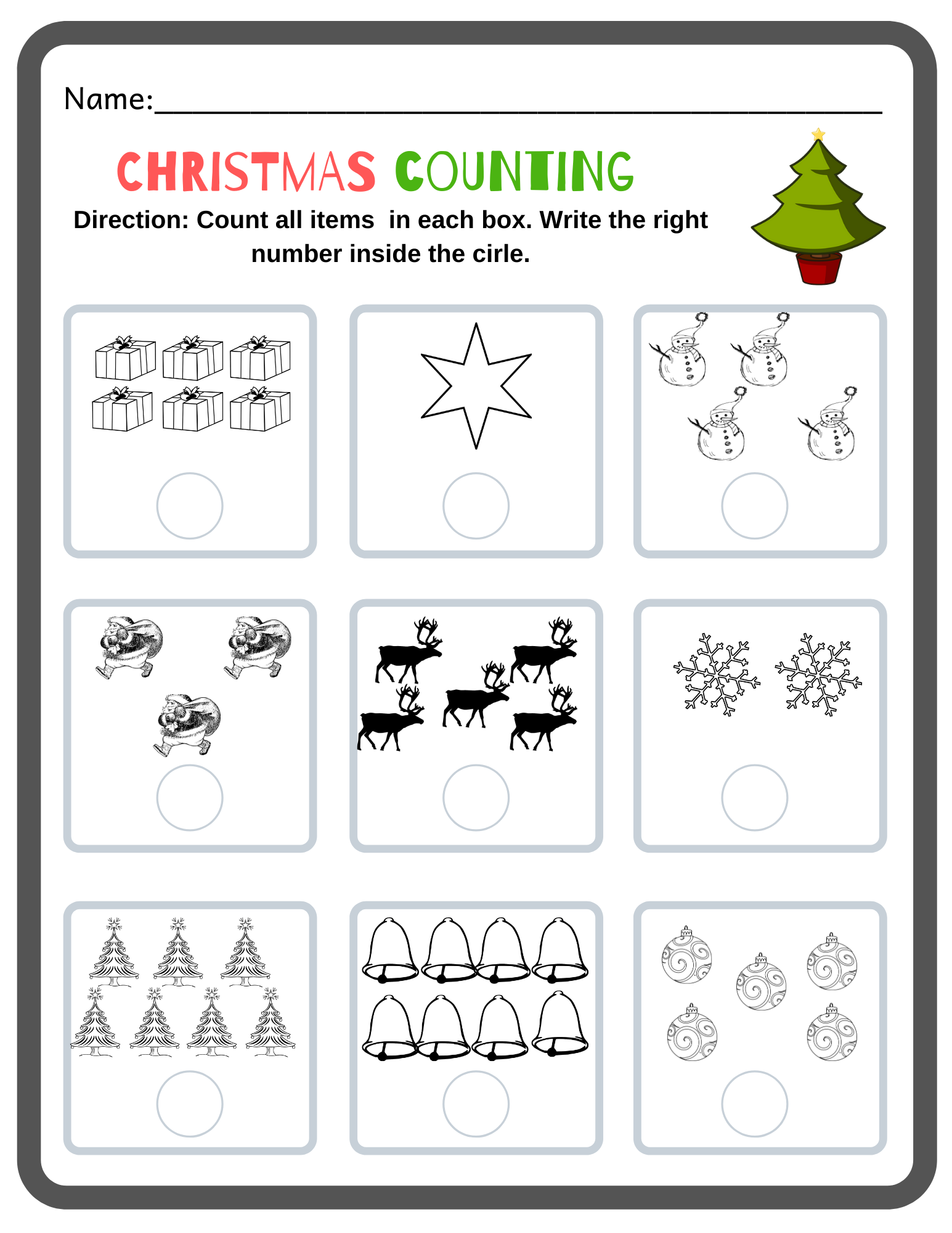 Christmas Preschool Math Activity Made By Teachers Christmas Preschool Math Activity Made By Teachers