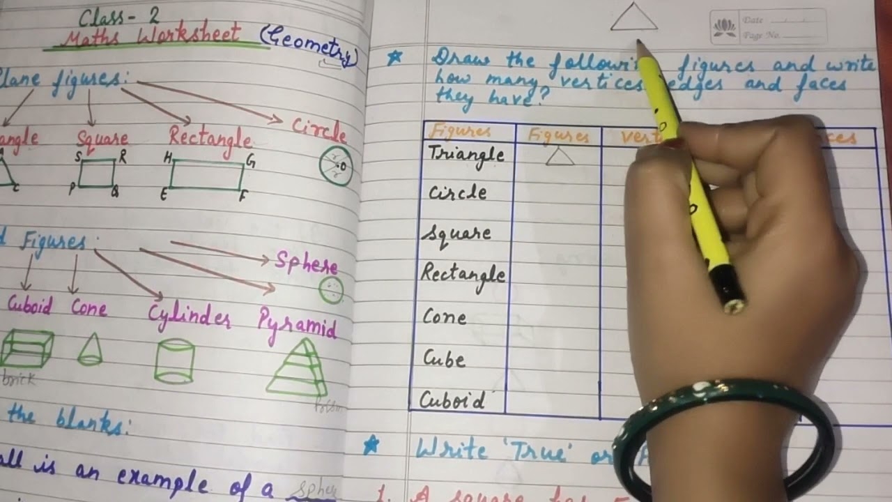 maths worksheet for class 2