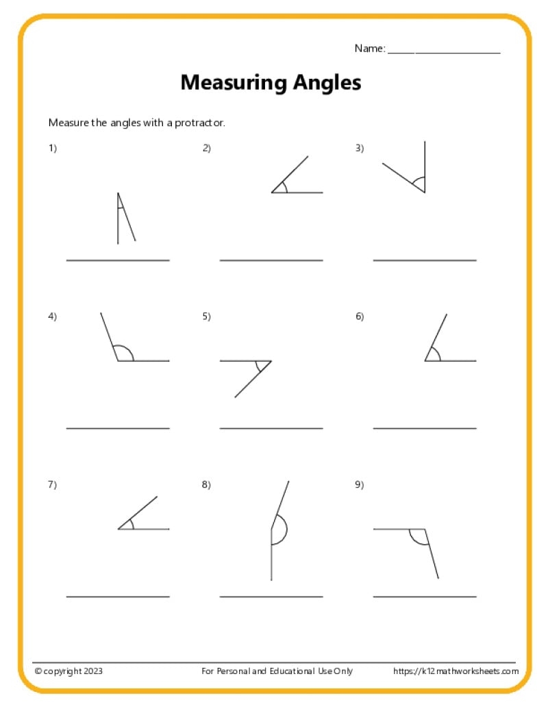 Classify And Measure Angles K12 Math Worksheets Classify And Measure Angles K12 Math Worksheets