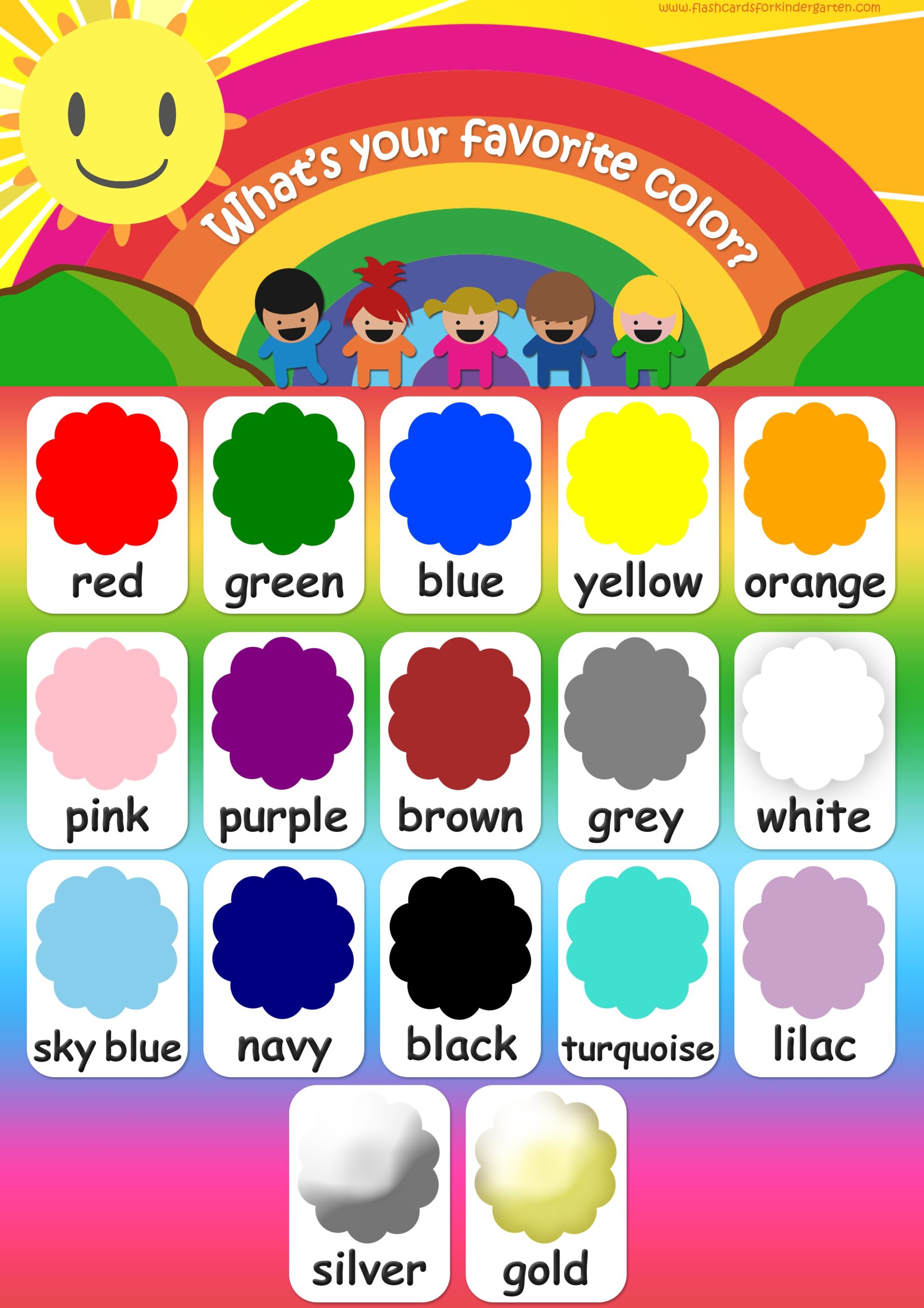 Color Flashcards Teach Colors FREE Printable Flashcards Posters 