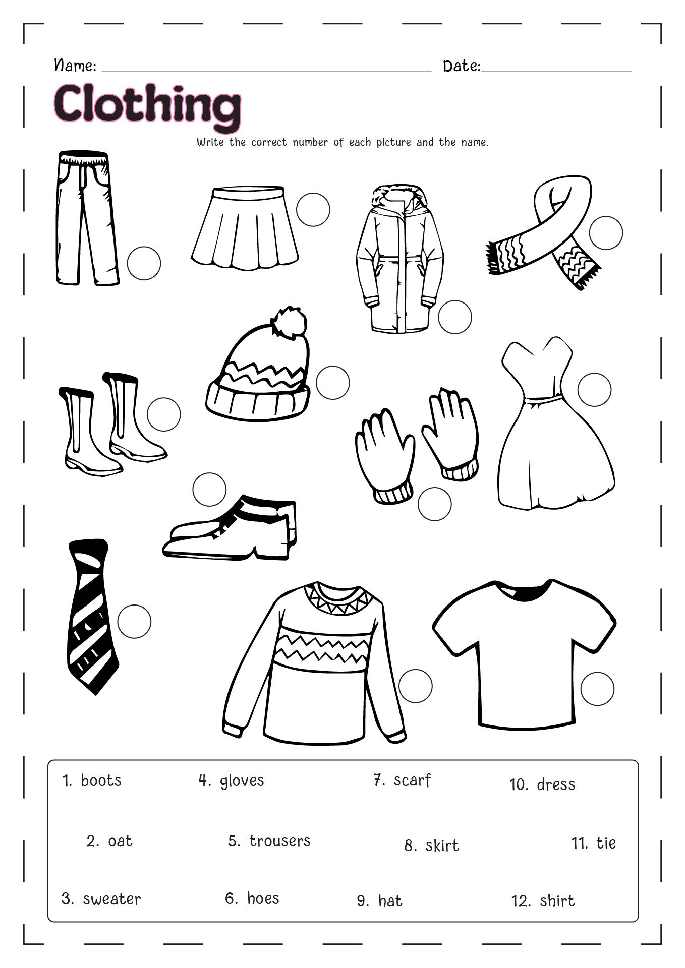 twisty noodle worksheets