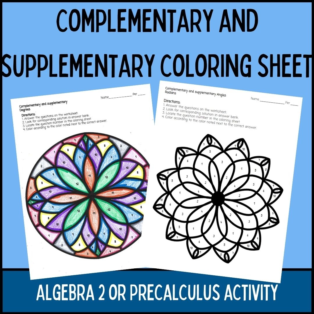 complementary and supplementary angles worksheet