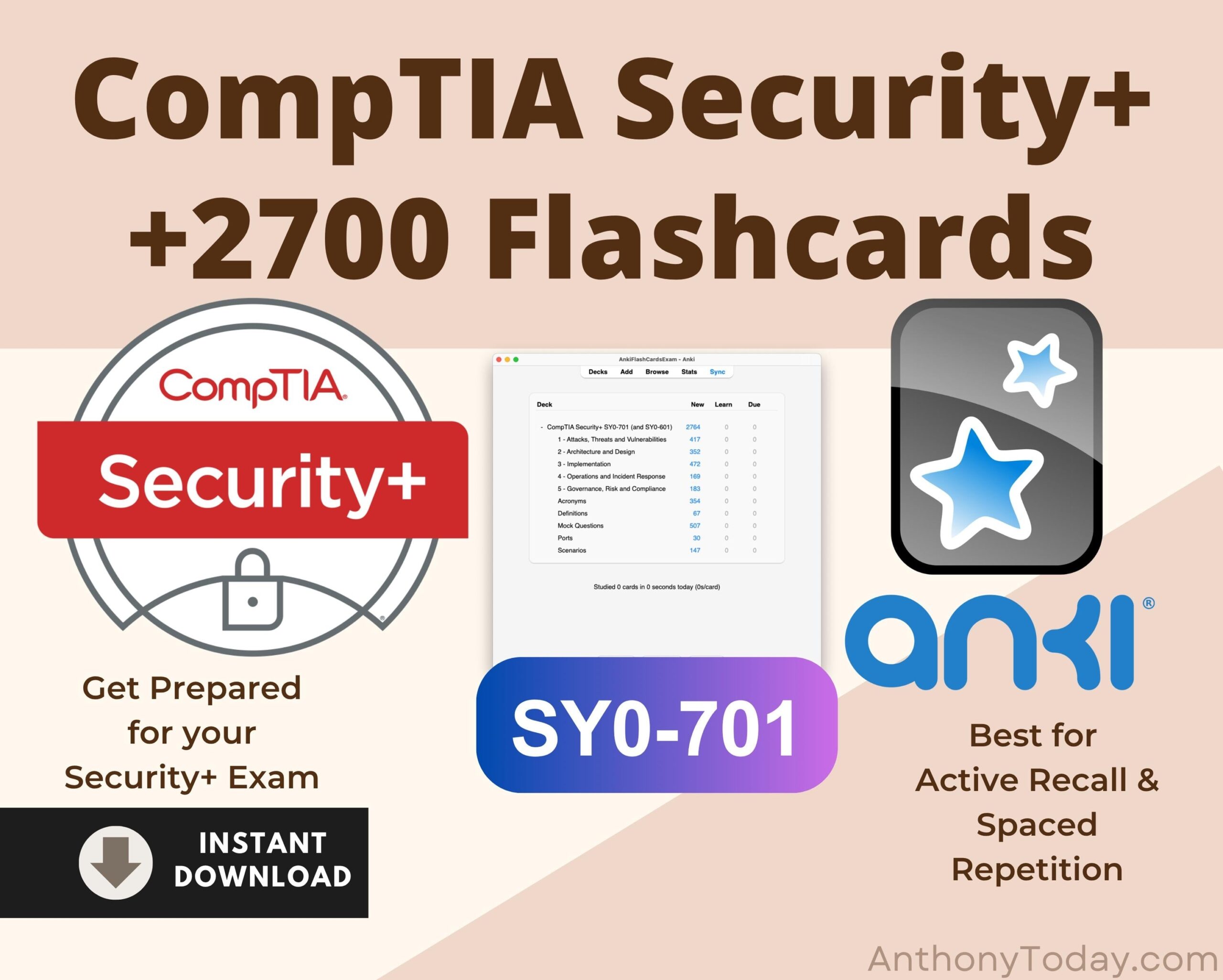 CompTIA Sicherheit V7 Anki Karteikarten Detaillierter Lernleitfaden SY0 701 Pr fungsvorbereitungskarten bung F r Sicherheit Zertifizierung CompTIA Pr fung Etsy de