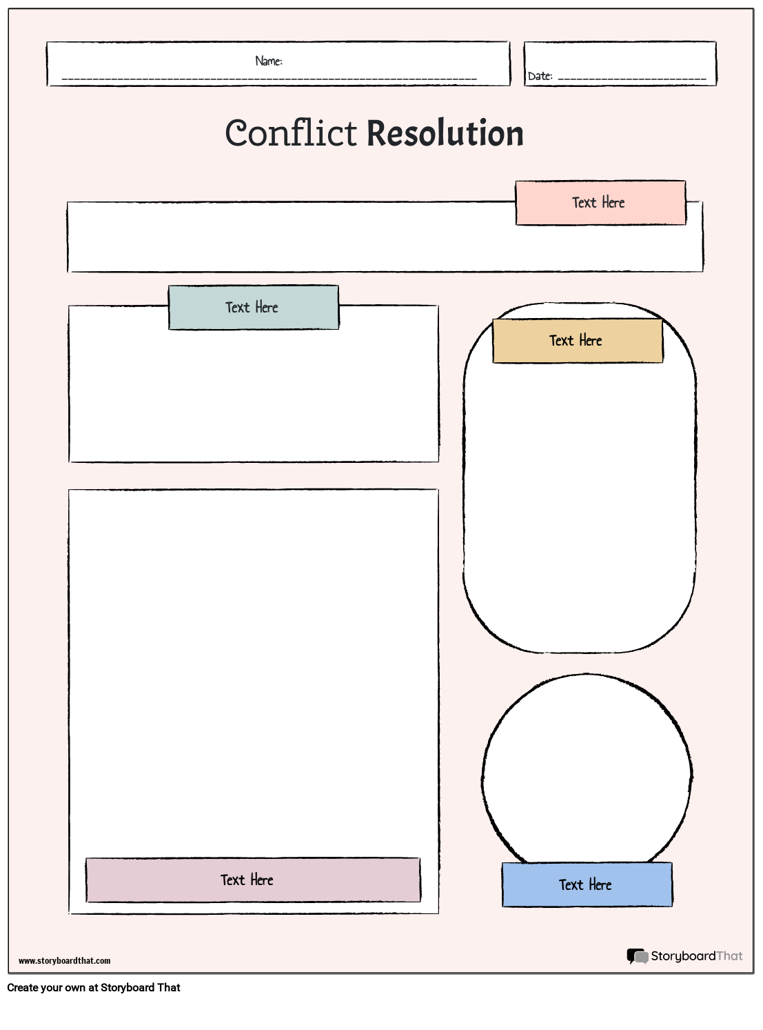 Conflict Resolution Worksheets Free From Storyboard That