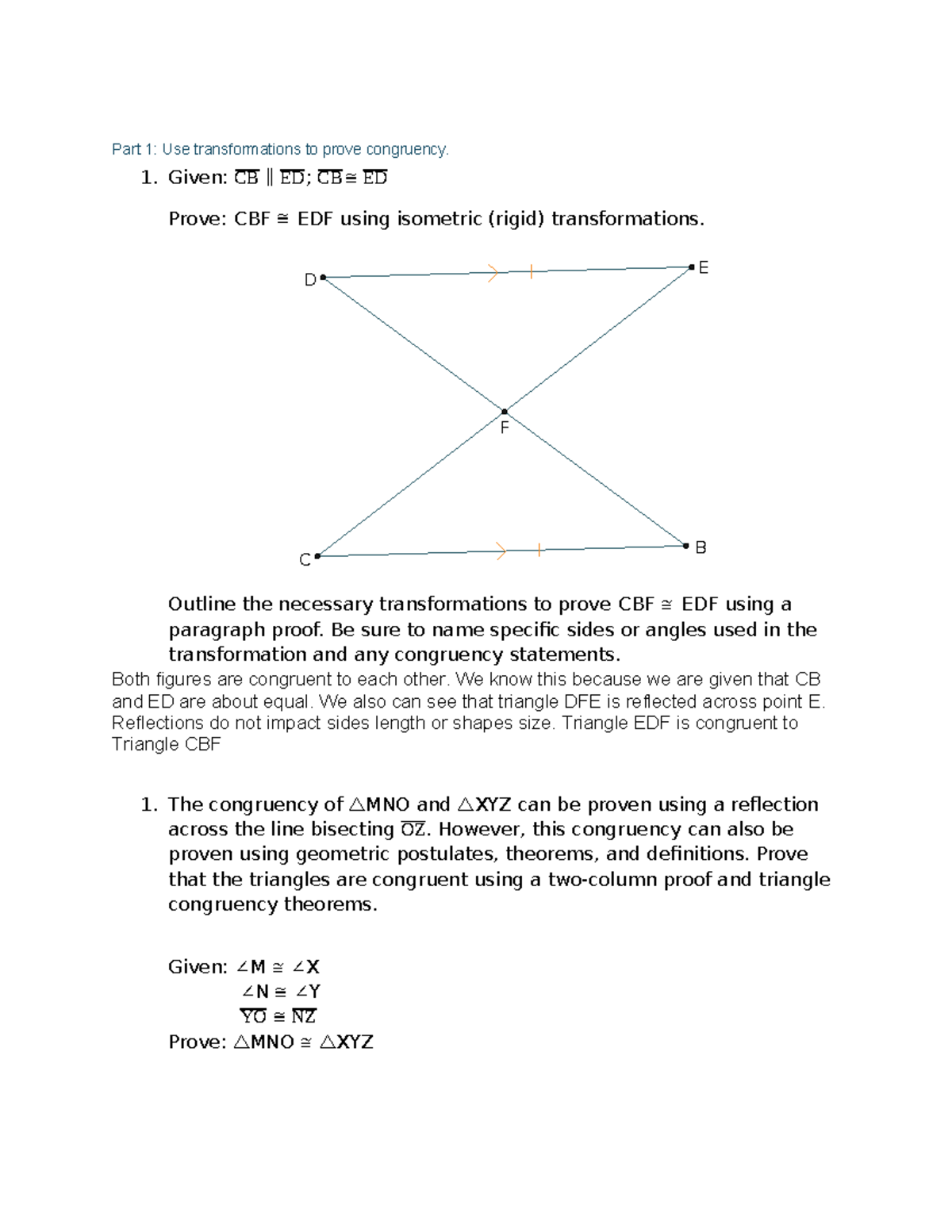 Congruent Triangles Snowflake Geometry Problems Winter Studocu
