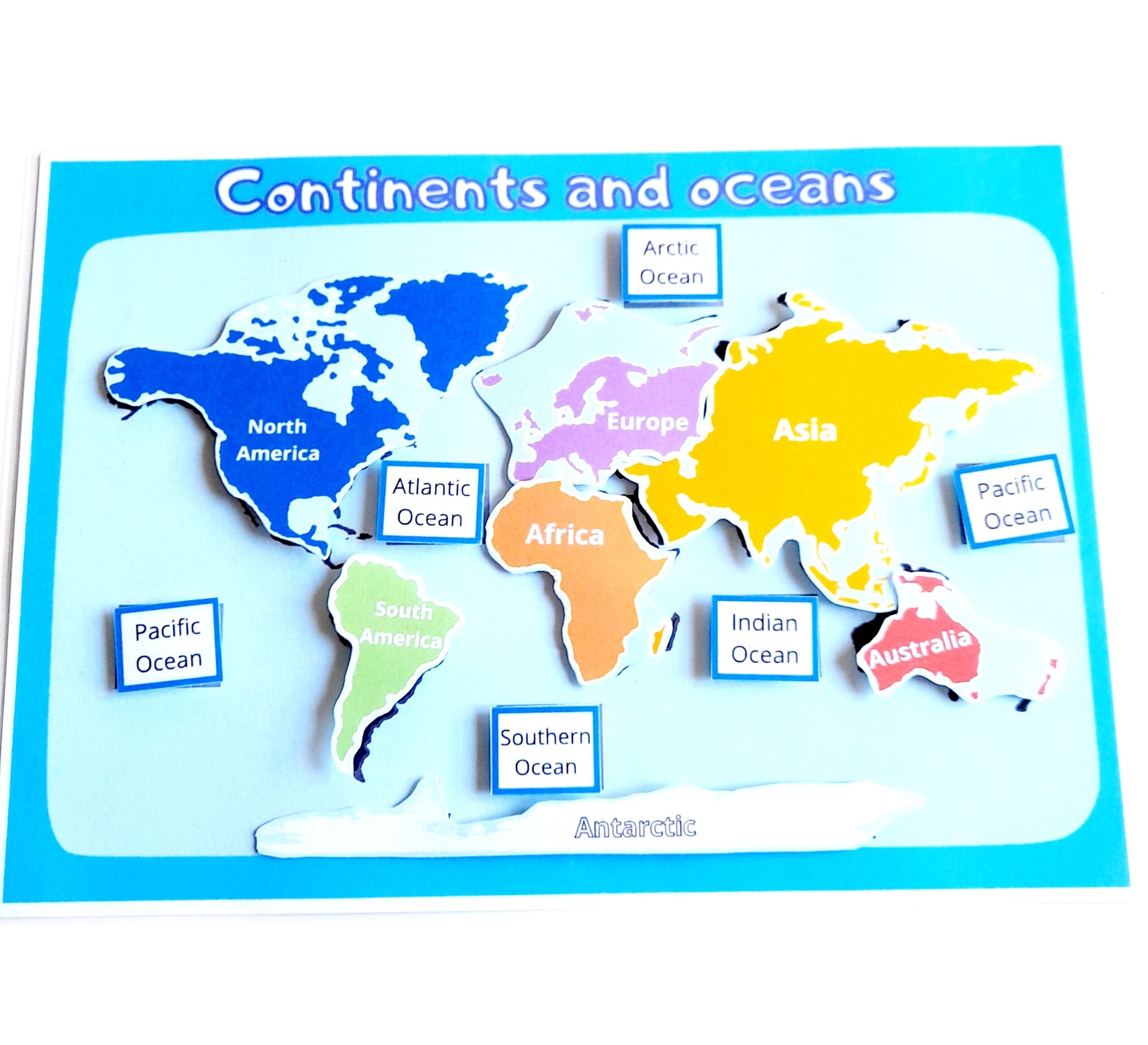 continents and oceans worksheet