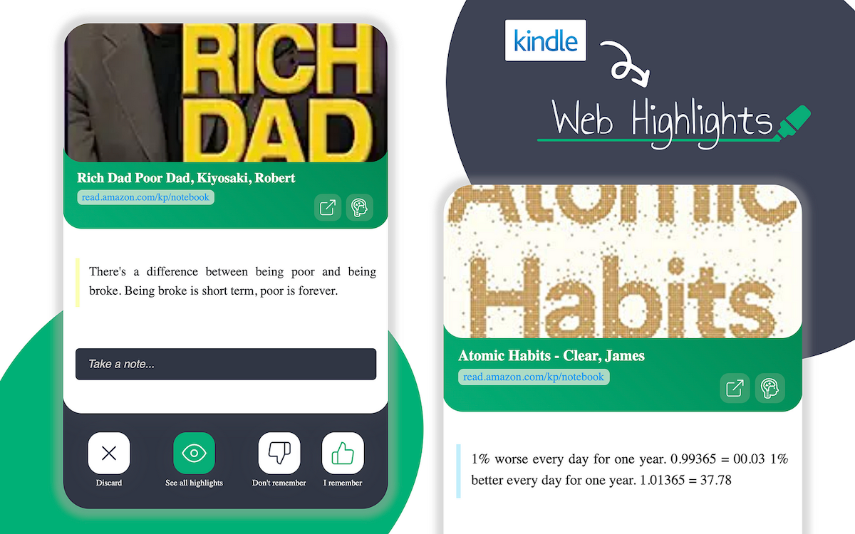 Convert Kindle Highlights To Study Flashcards Instantly