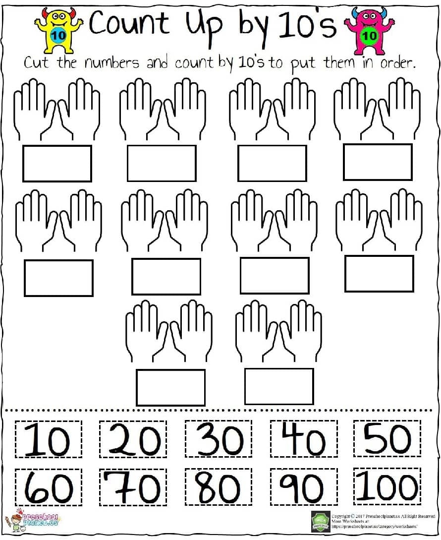 Count By 10 s Worksheet By Preschoolplanet TPT