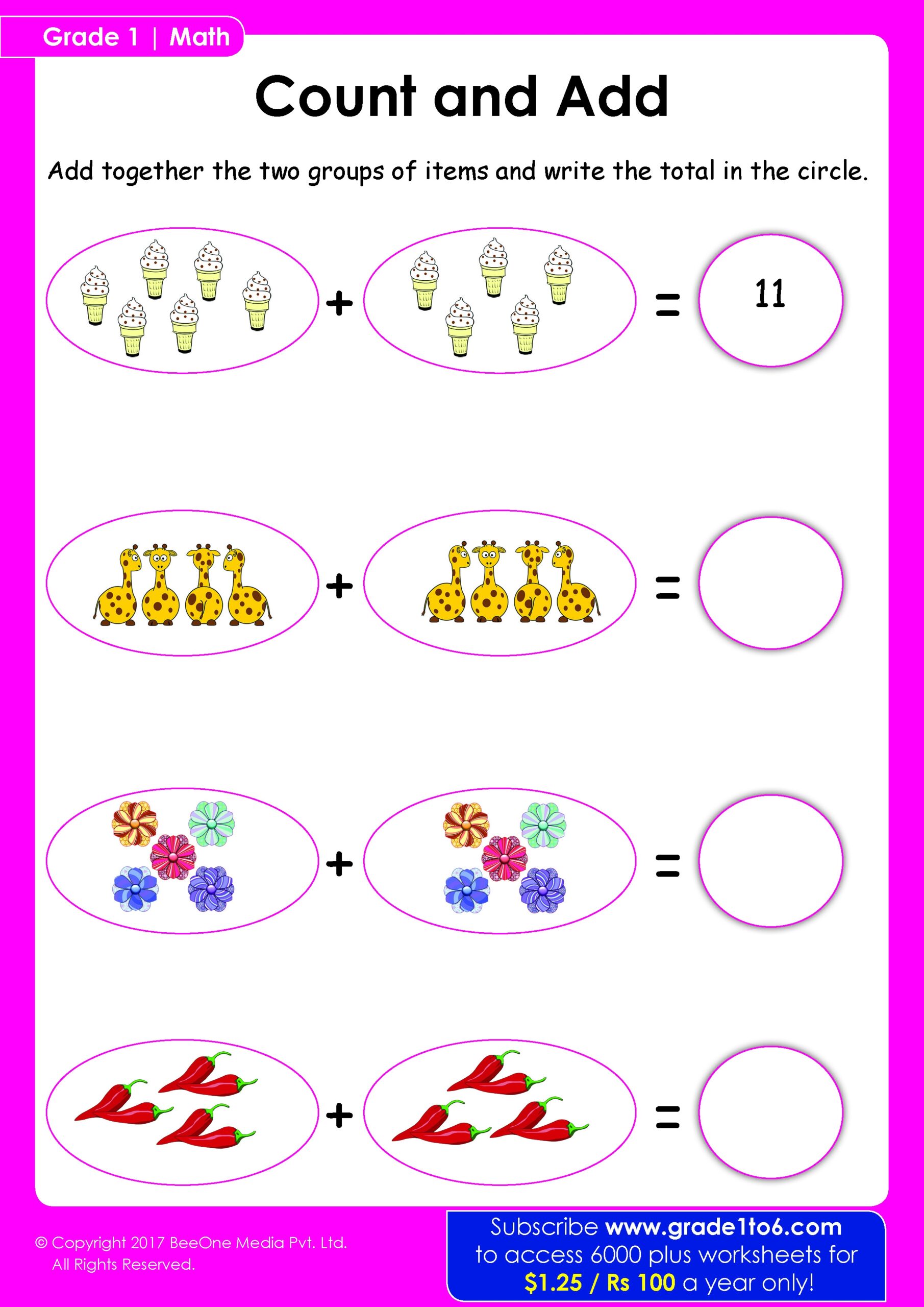 Counting In Groups Sets Worksheet PYP