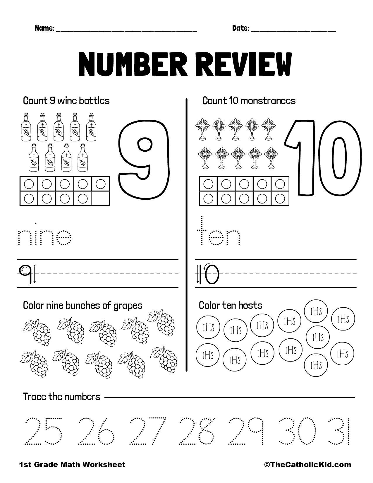 number 10 worksheet