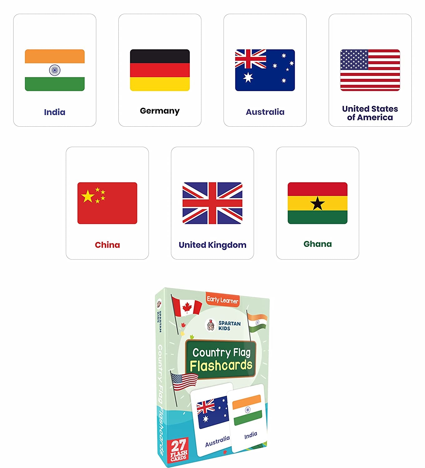 Country Flags Flash Cards 27 Special Supplies