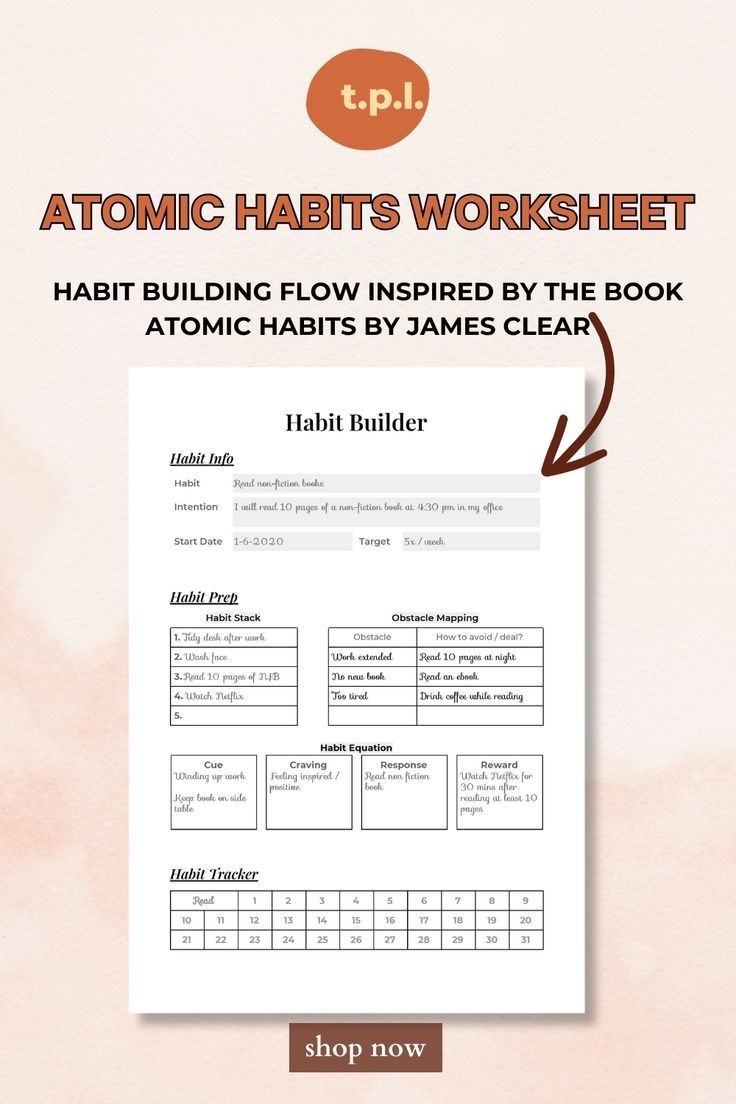 Create New Habits With This Habit Worksheet