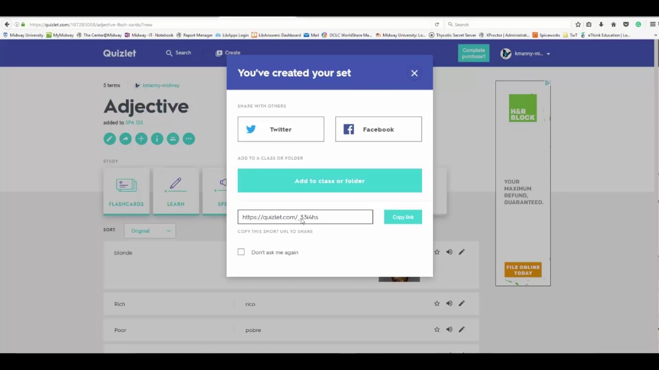 Creating Flash Cards With Quizlet YouTube