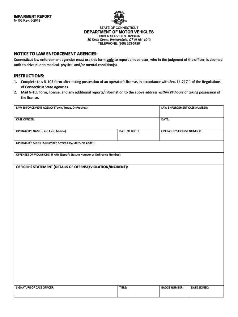 Ct Dmv N 105 Form Fill Out Sign Online DocHub