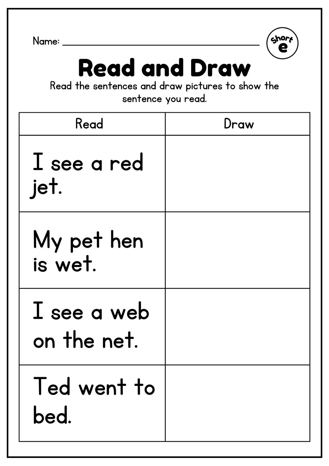 i can read worksheets for kindergarten