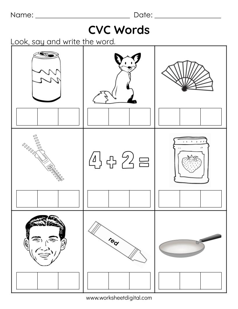 cvc words worksheet