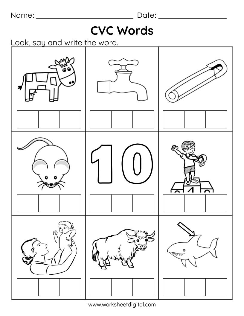 cvc word worksheets
