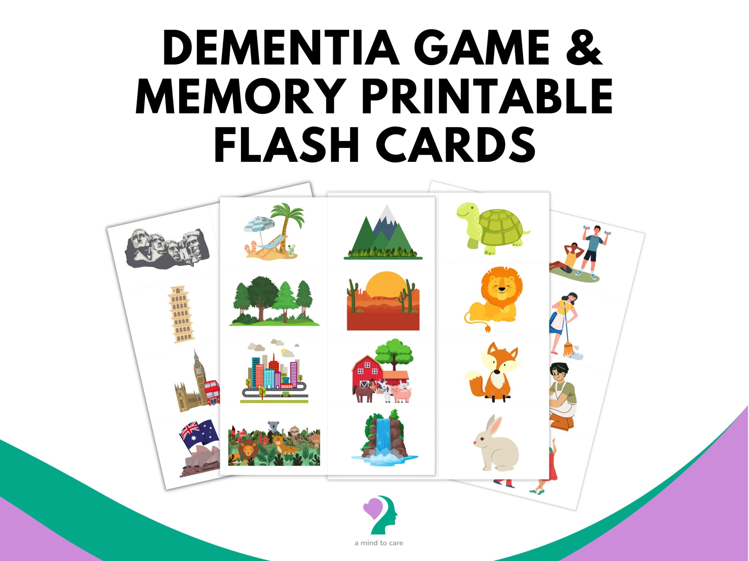 Demenz Memory Flash Cards Druckbares Lernspiel PDF Etsy de