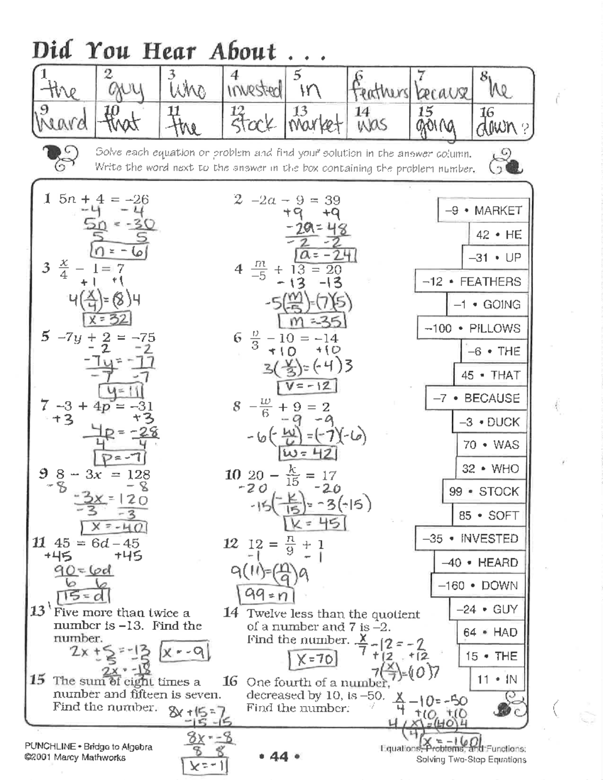 Did You Hear About Ws KEY Did You Hear About 1 2 3 4 5 6 7 8 The Guy Who Invested In Feathers Studocu