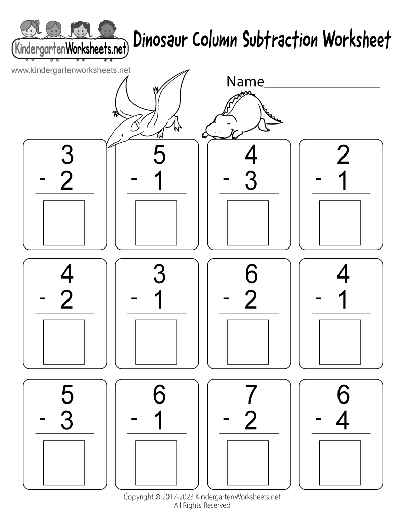 Dinosaur Column Subtraction Worksheet Free Printable Digital PDF Dinosaur Column Subtraction Worksheet Free Printable Digital PDF
