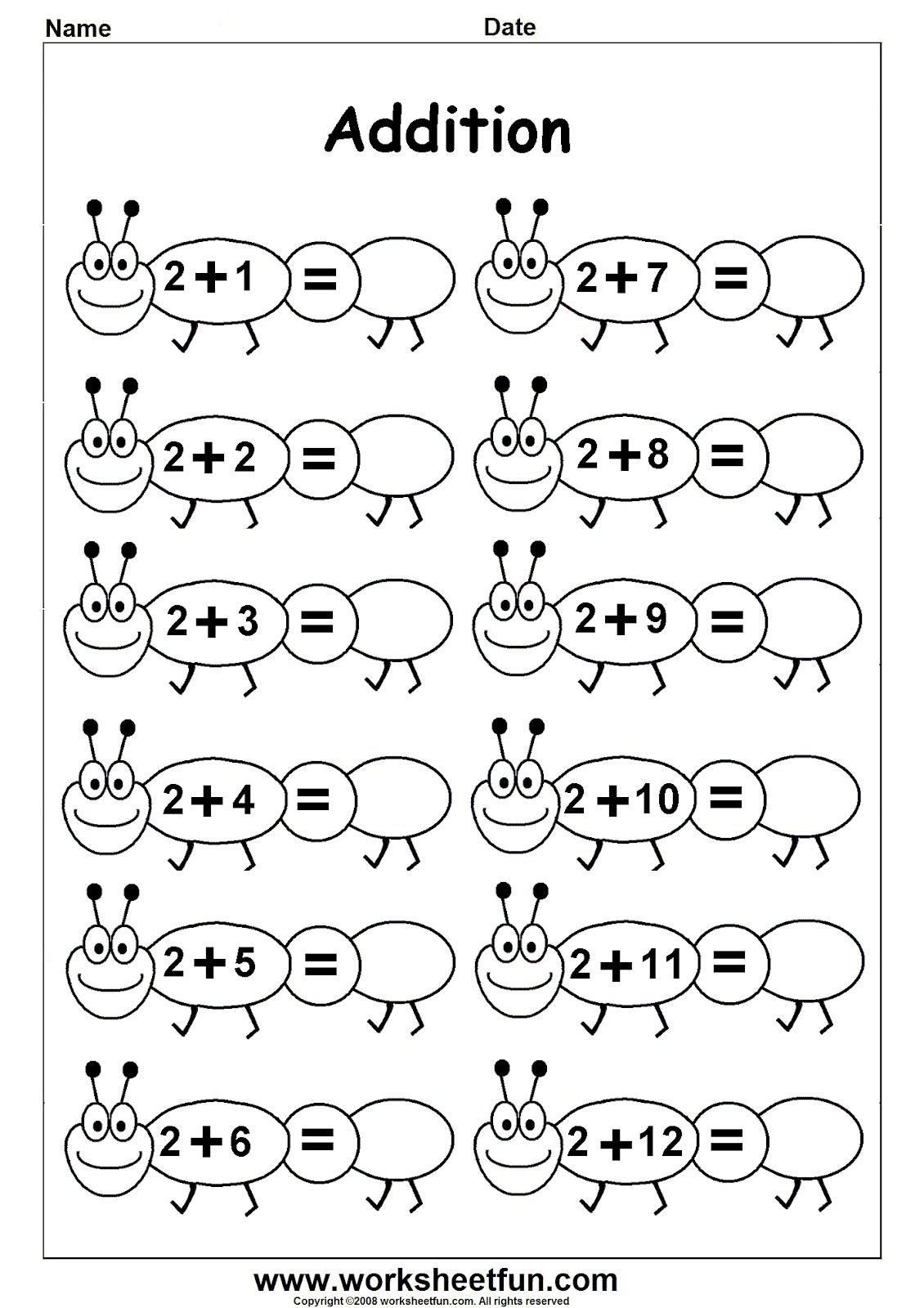 free printable math kindergarten worksheets