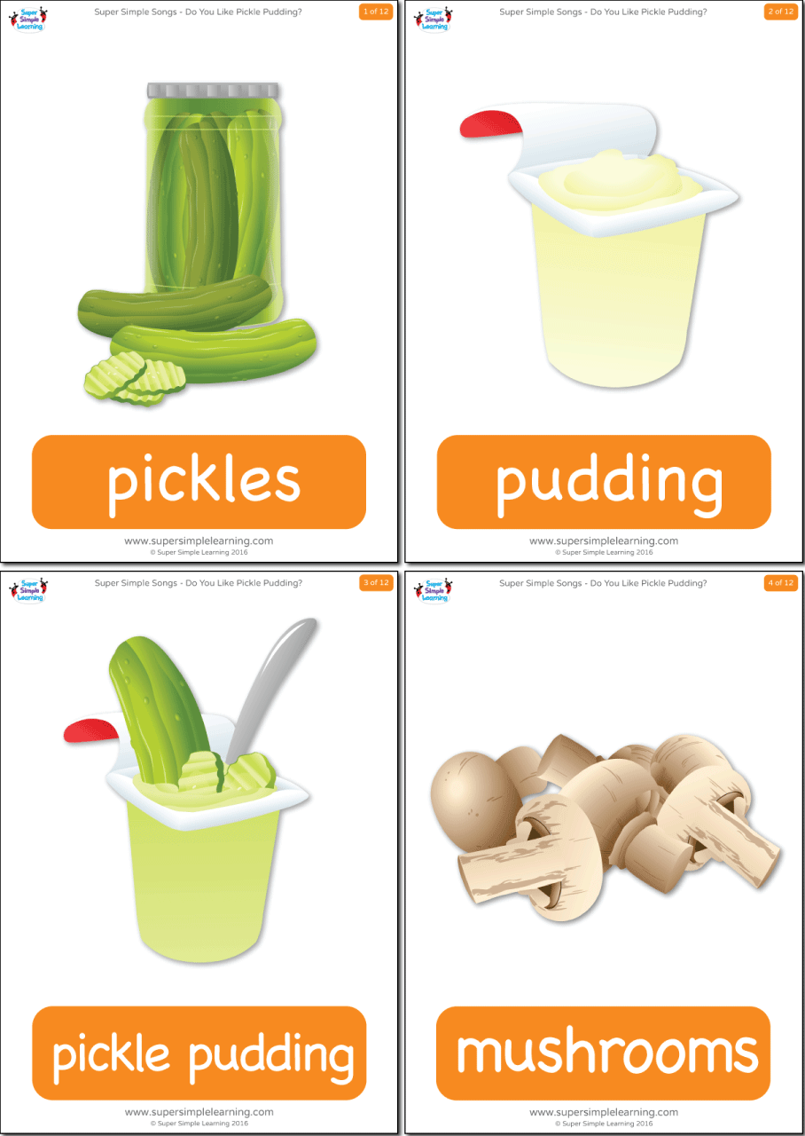 Do You Like Pickle Pudding Flashcards Super Simple