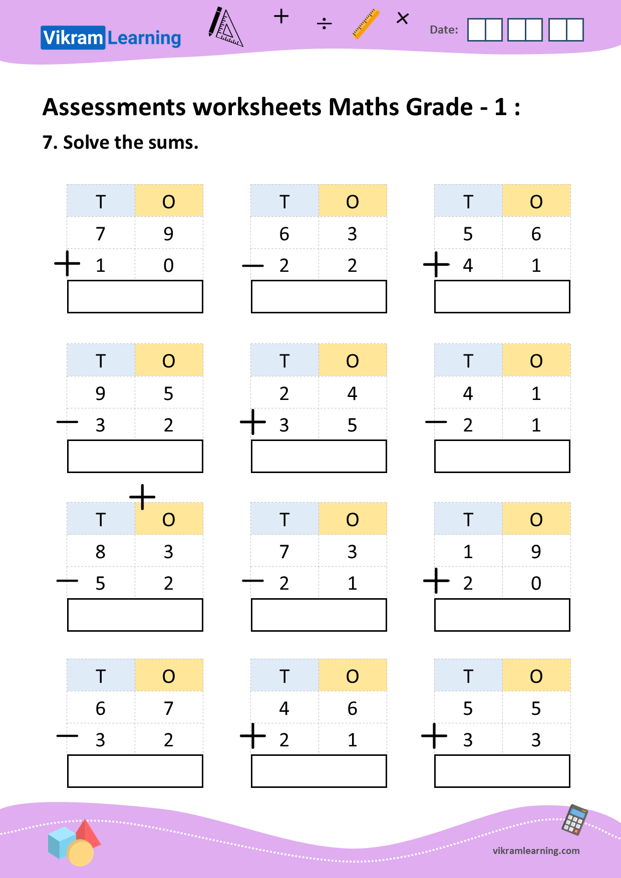 math worksheet for class 1 math worksheet for class 1