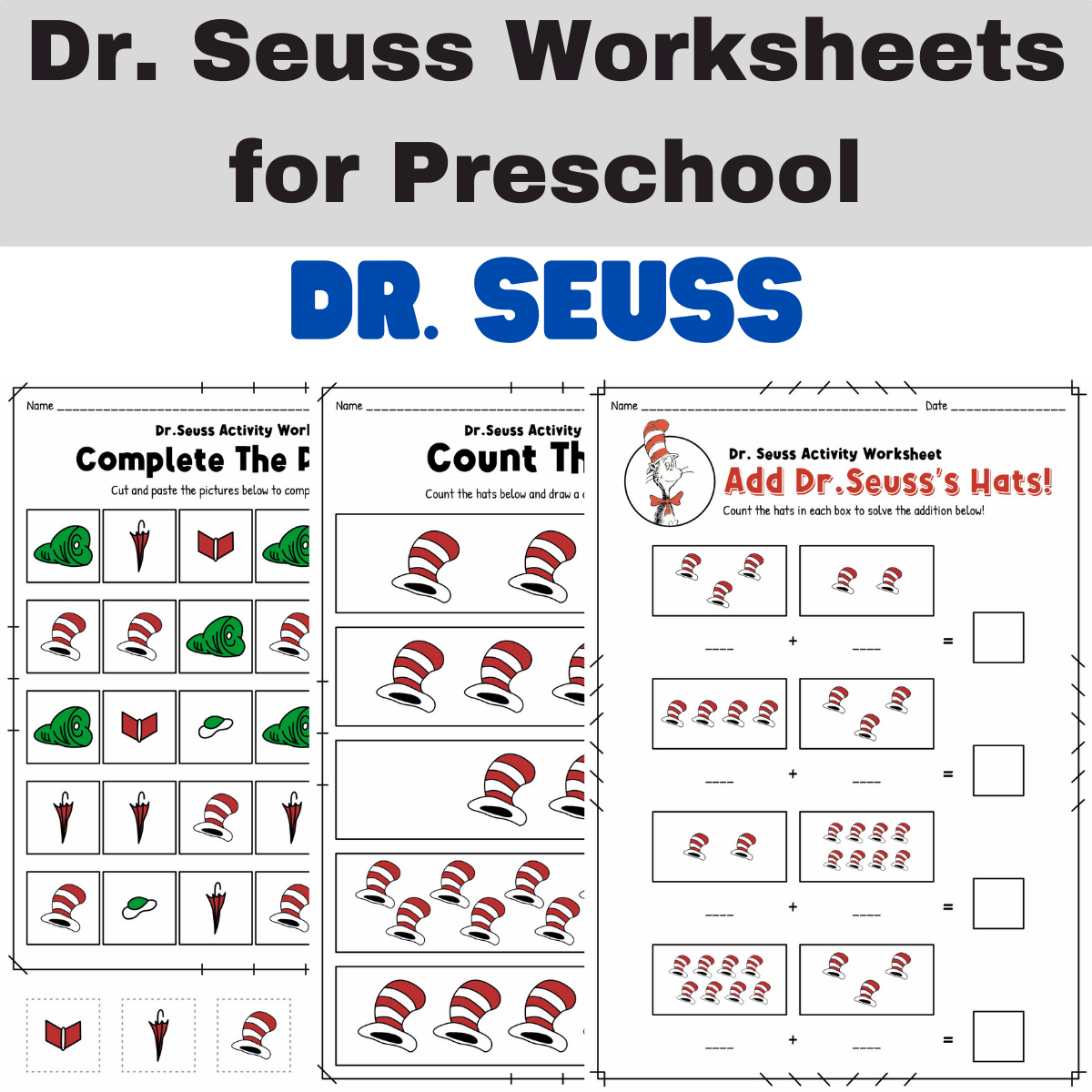 Dr Seuss Worksheets For Preschool Made By Teachers Dr Seuss Worksheets For Preschool Made By Teachers