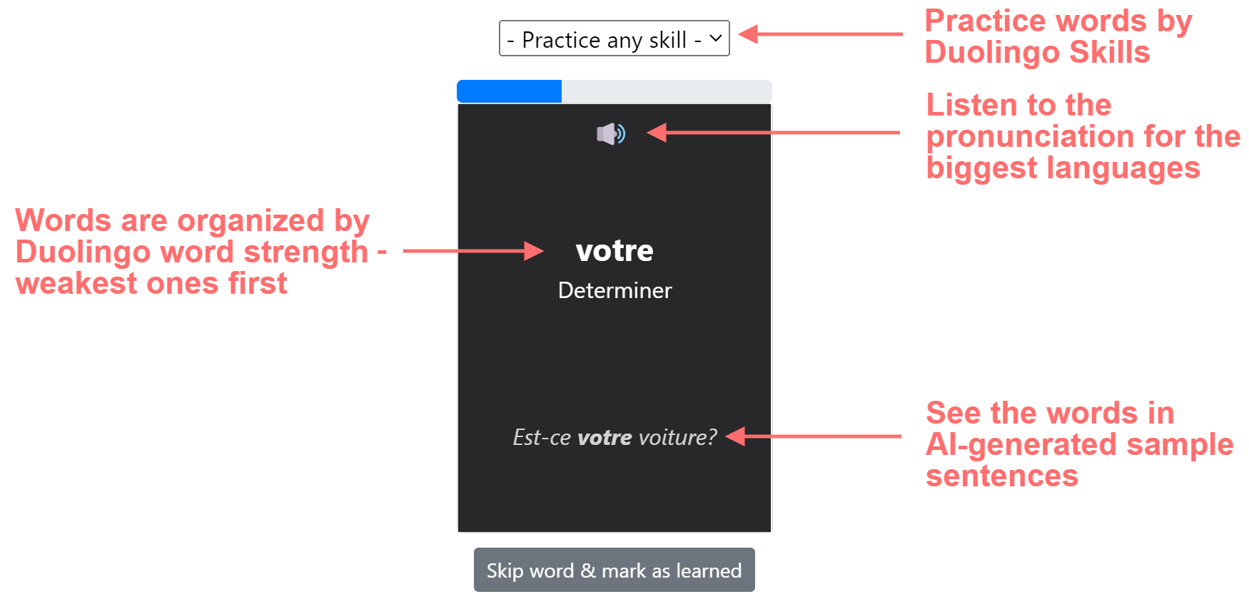 Duolingo Flashcards Practice Your Duolingo Vocabulary Duolingo Ninja
