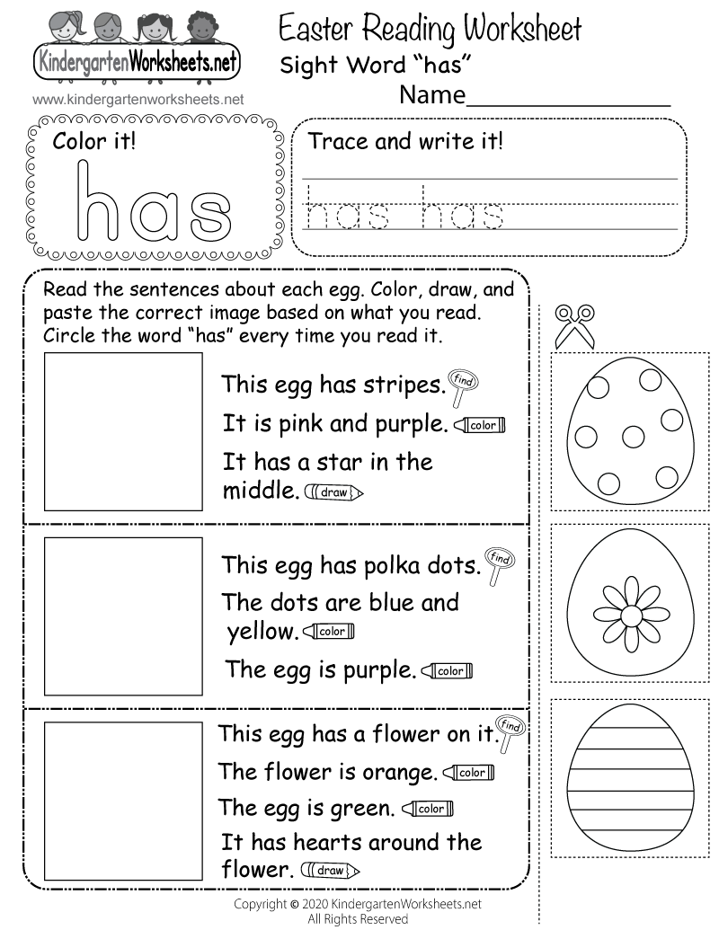 Easter Reading Worksheet Free Printable Digital PDF Easter Reading Worksheet Free Printable Digital PDF