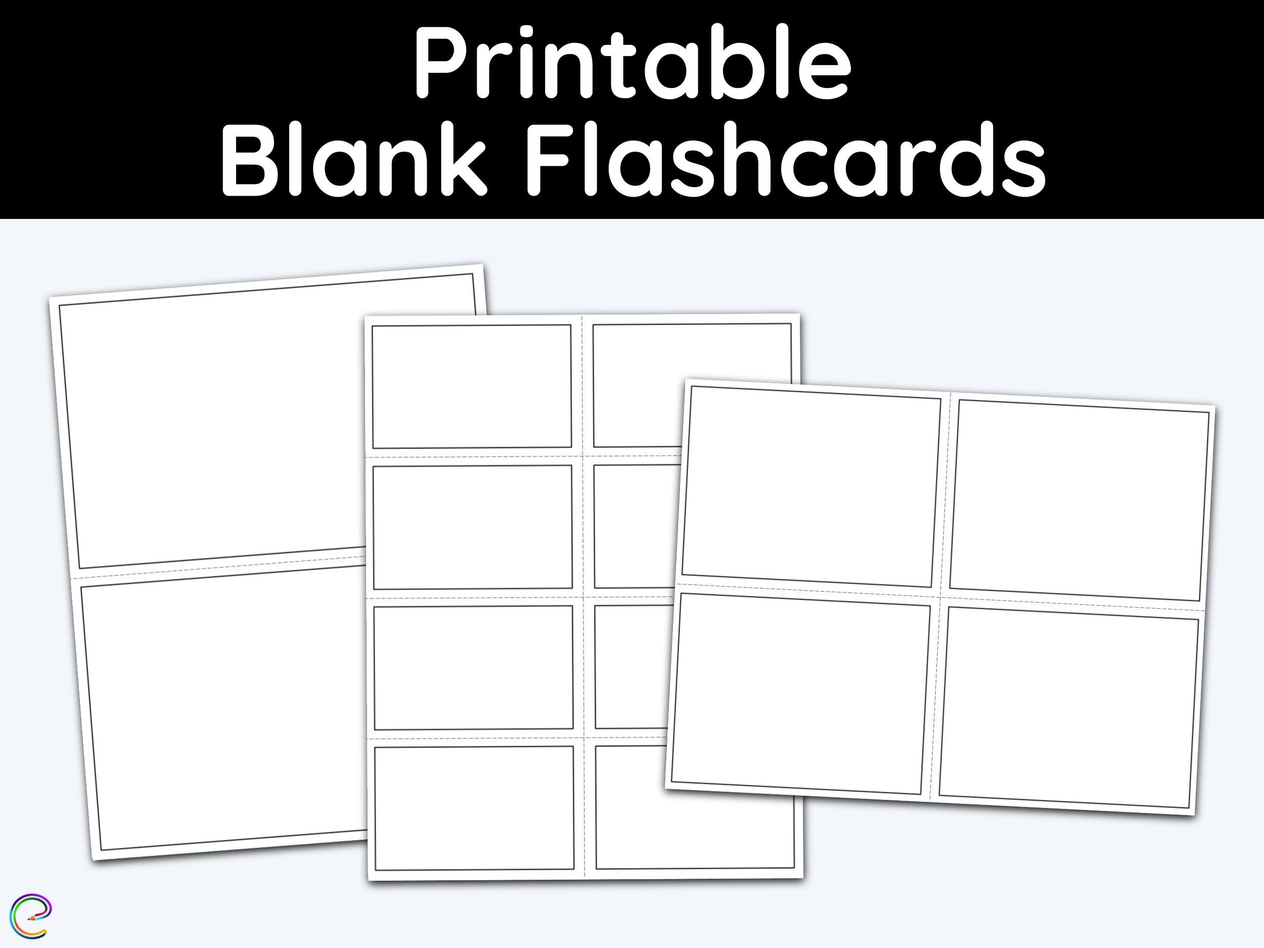 Editable Flash Card Template Etsy
