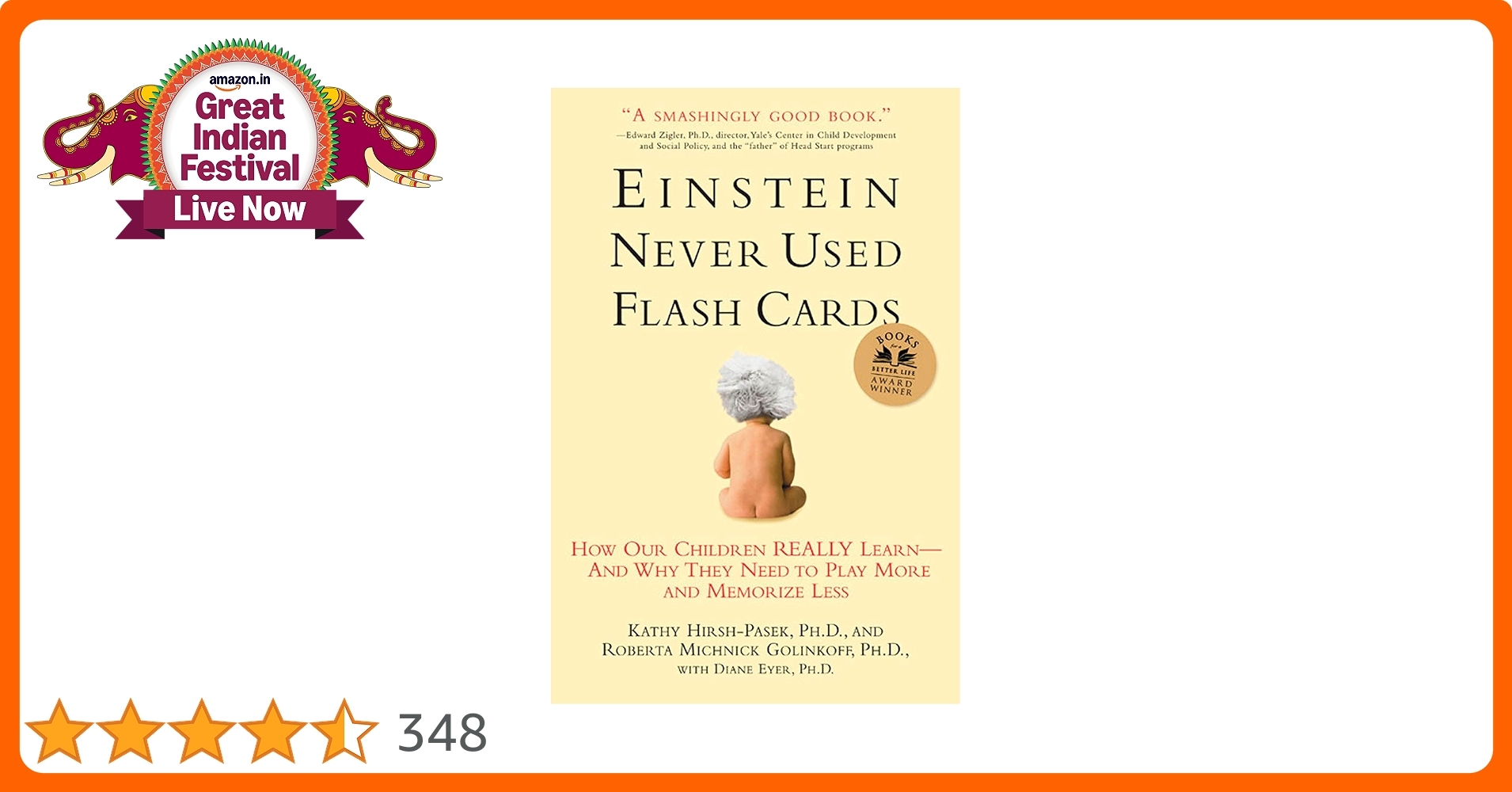 Einstein Never Used Flashcards How Our Children Really Learn And Why They Need To Play More And Memorize Less Golinkoff Roberta Michnick Hirsh Pasek Ph D Kathy Eyer Diane Amazon in Books Einstein Never Used Flashcards How Our Children Really Learn And Why They Need To Play More And Memorize Less Golinkoff Roberta Michnick Hirsh Pasek Ph D Kathy Eyer Diane Amazon in Books
