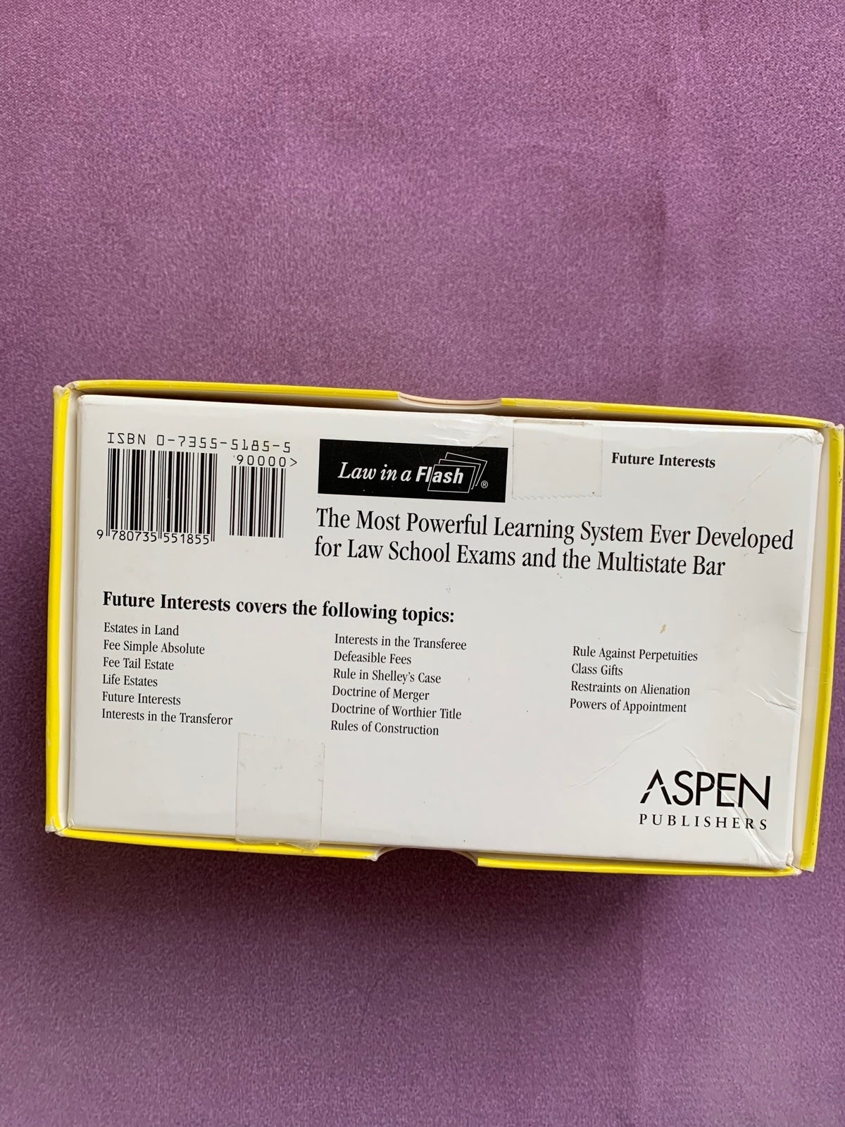 Emanuel Law Bar Exam Prep Helpful Flashcards Future Interests Like New Educational Instructional Books