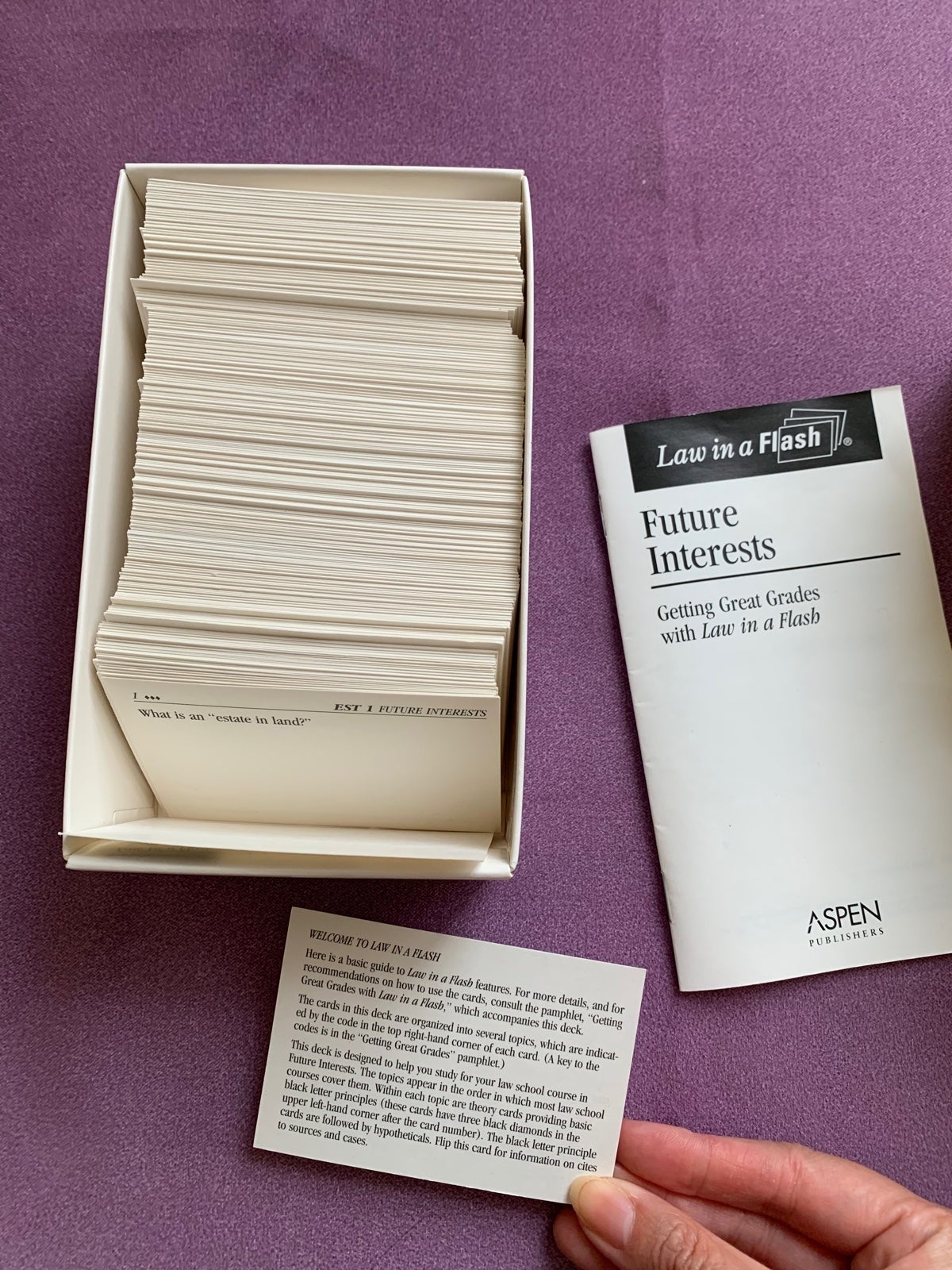 Emanuel Law Bar Exam Prep Helpful Flashcards Future Interests Like New Educational Instructional Books