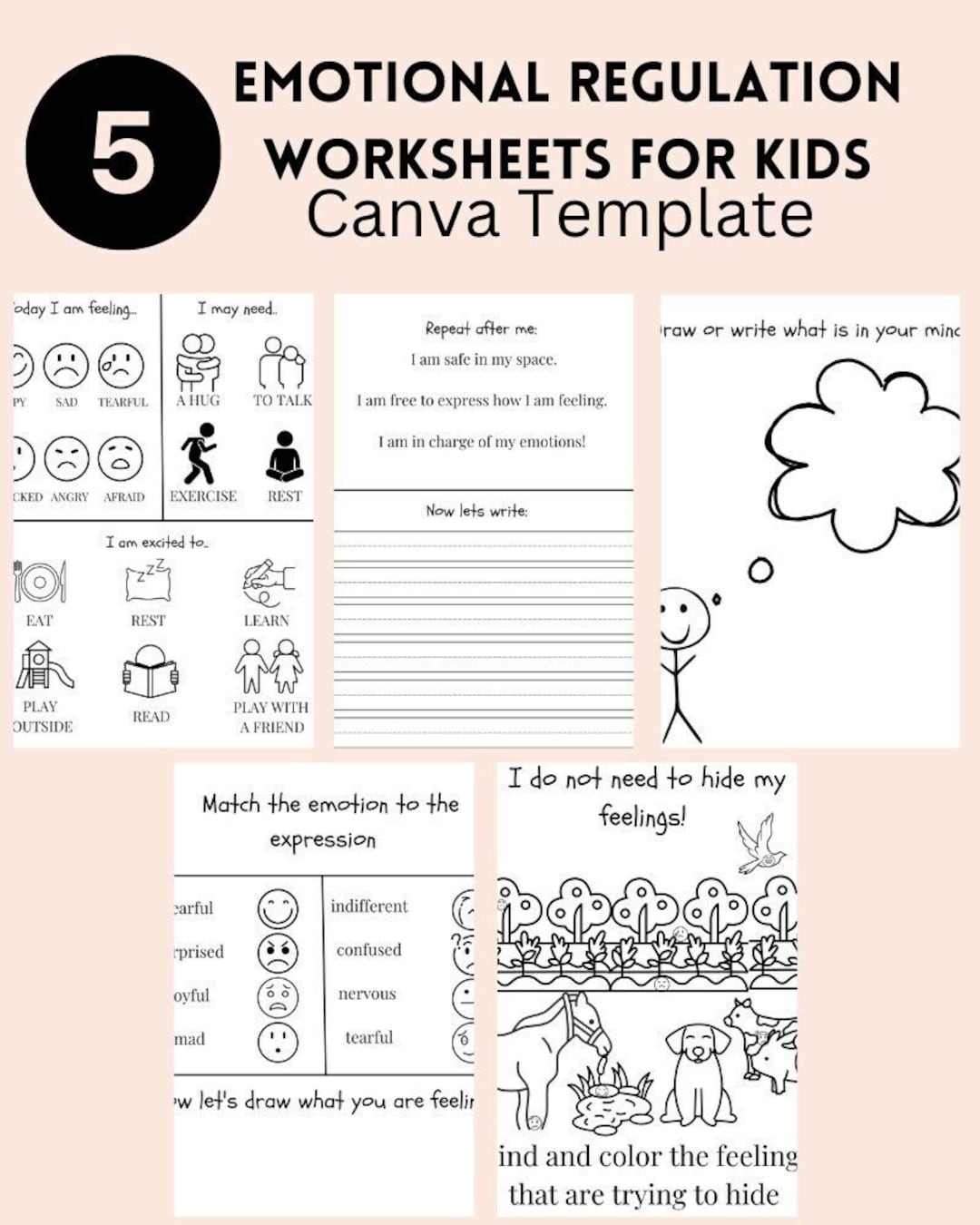 emotional regulation worksheets
