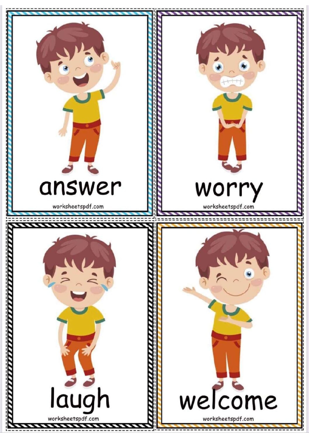 English ESL Flashcards For Children Verbs Language Advisor