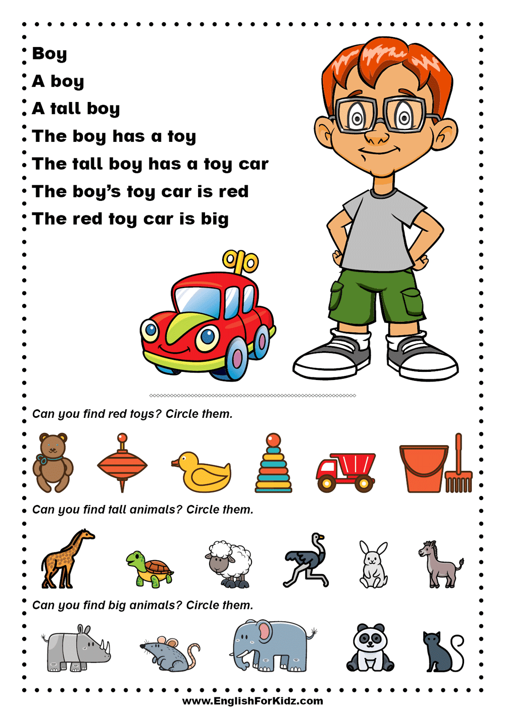 beginner kindergarten reading worksheets