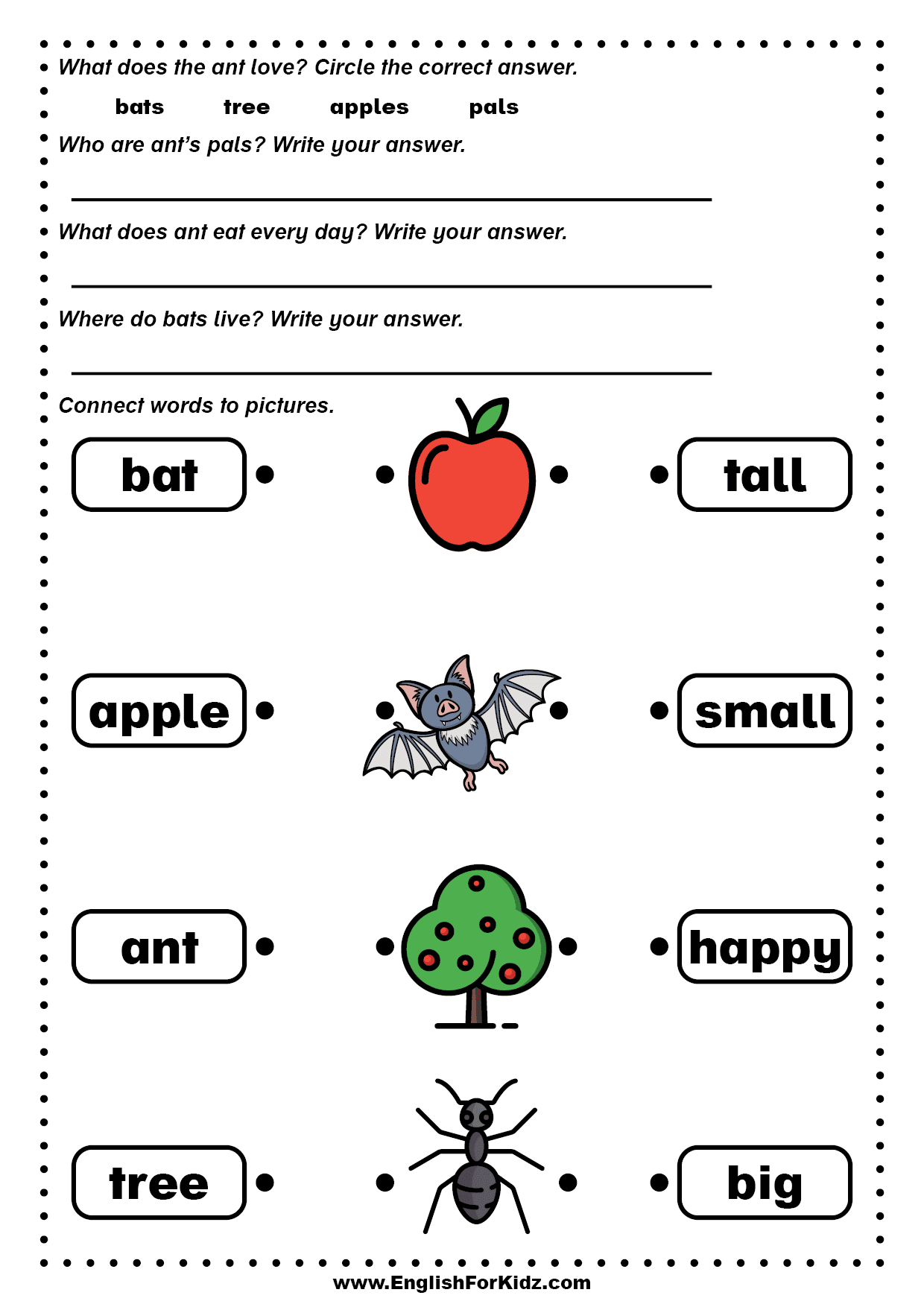 kindergarten reading worksheets pdf