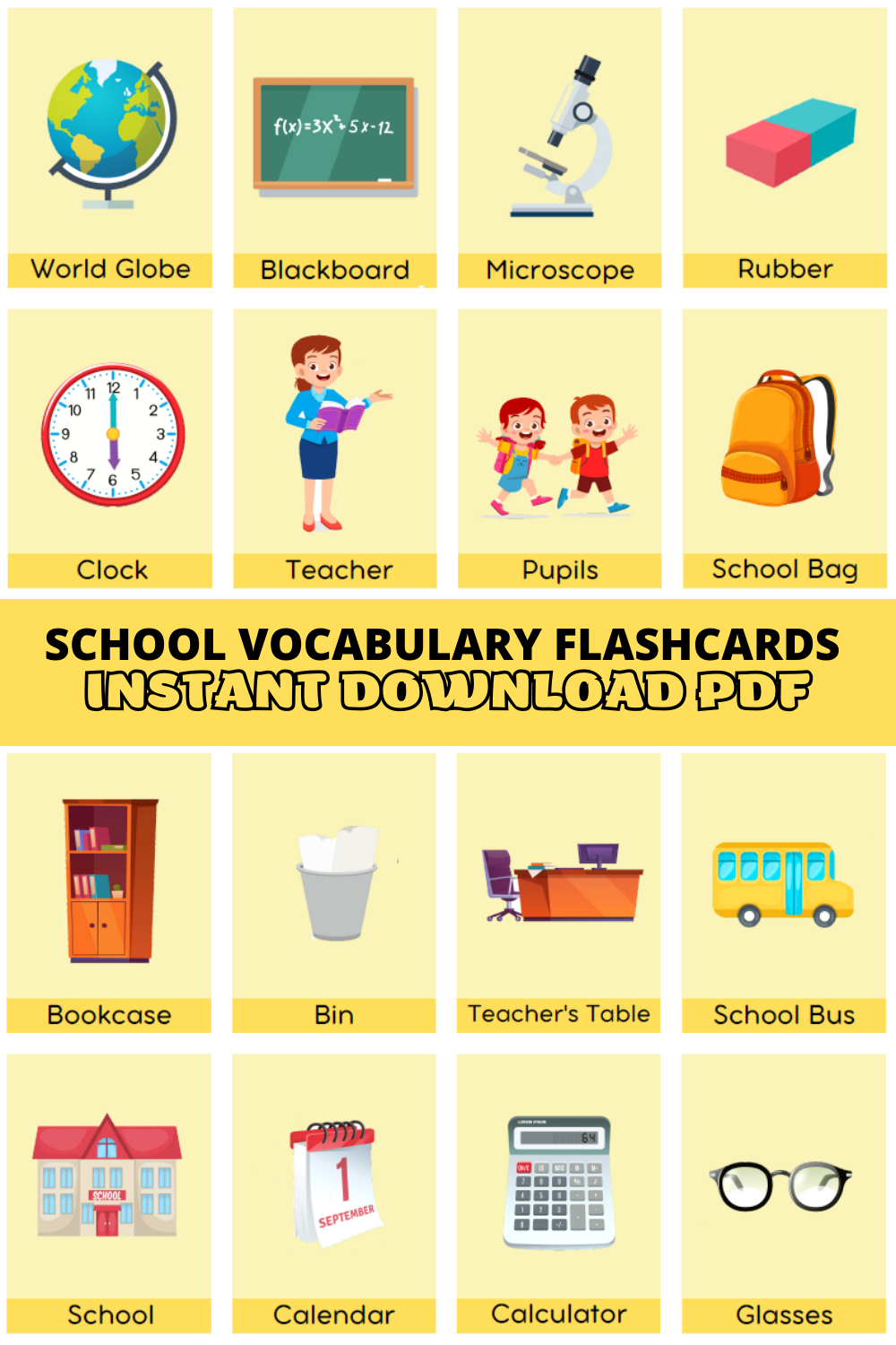 flashcards for english vocab