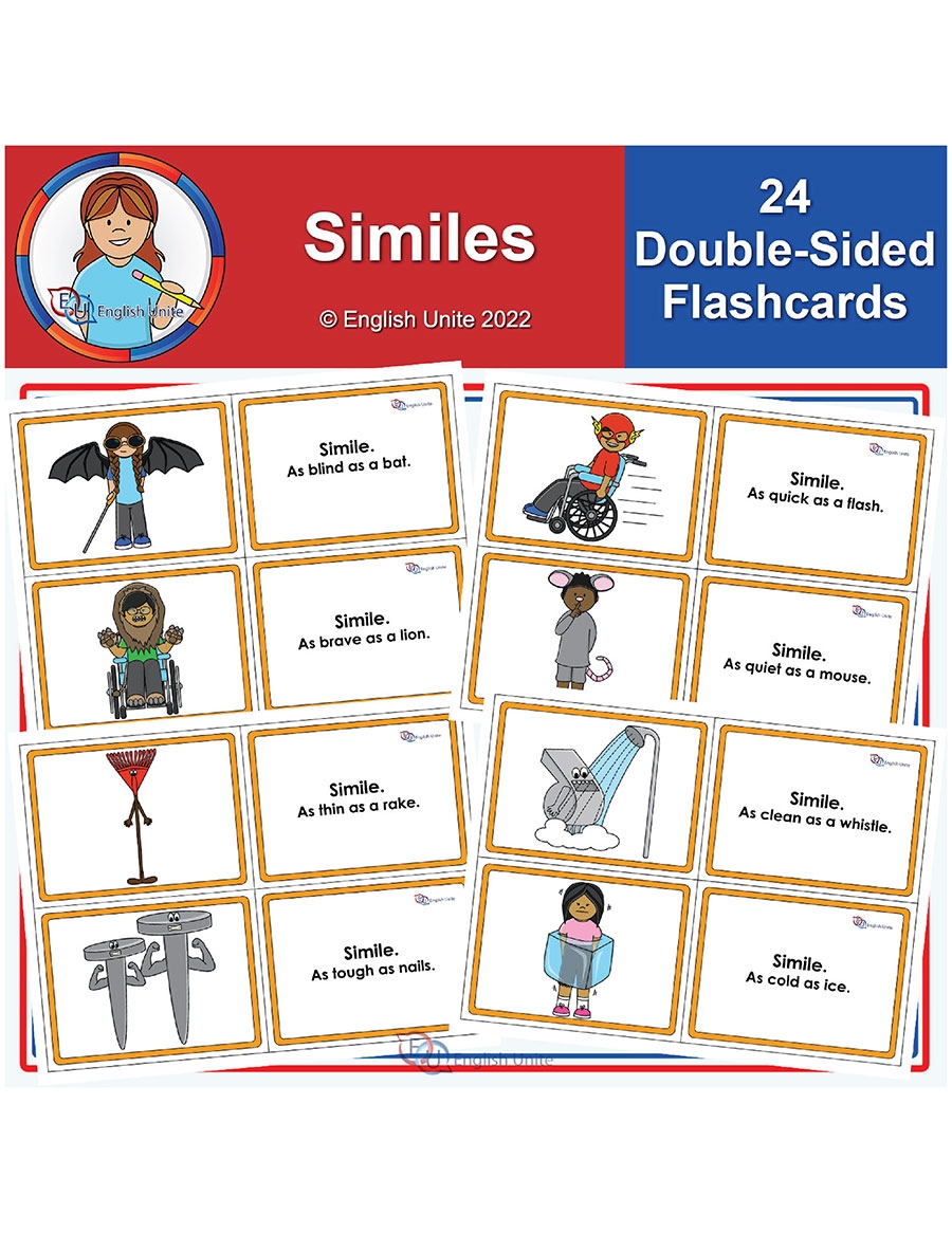 English Unite Figurative Language Simile Flashcards
