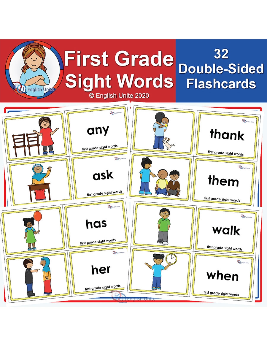 English Unite Flashcards Sight Words First Grade